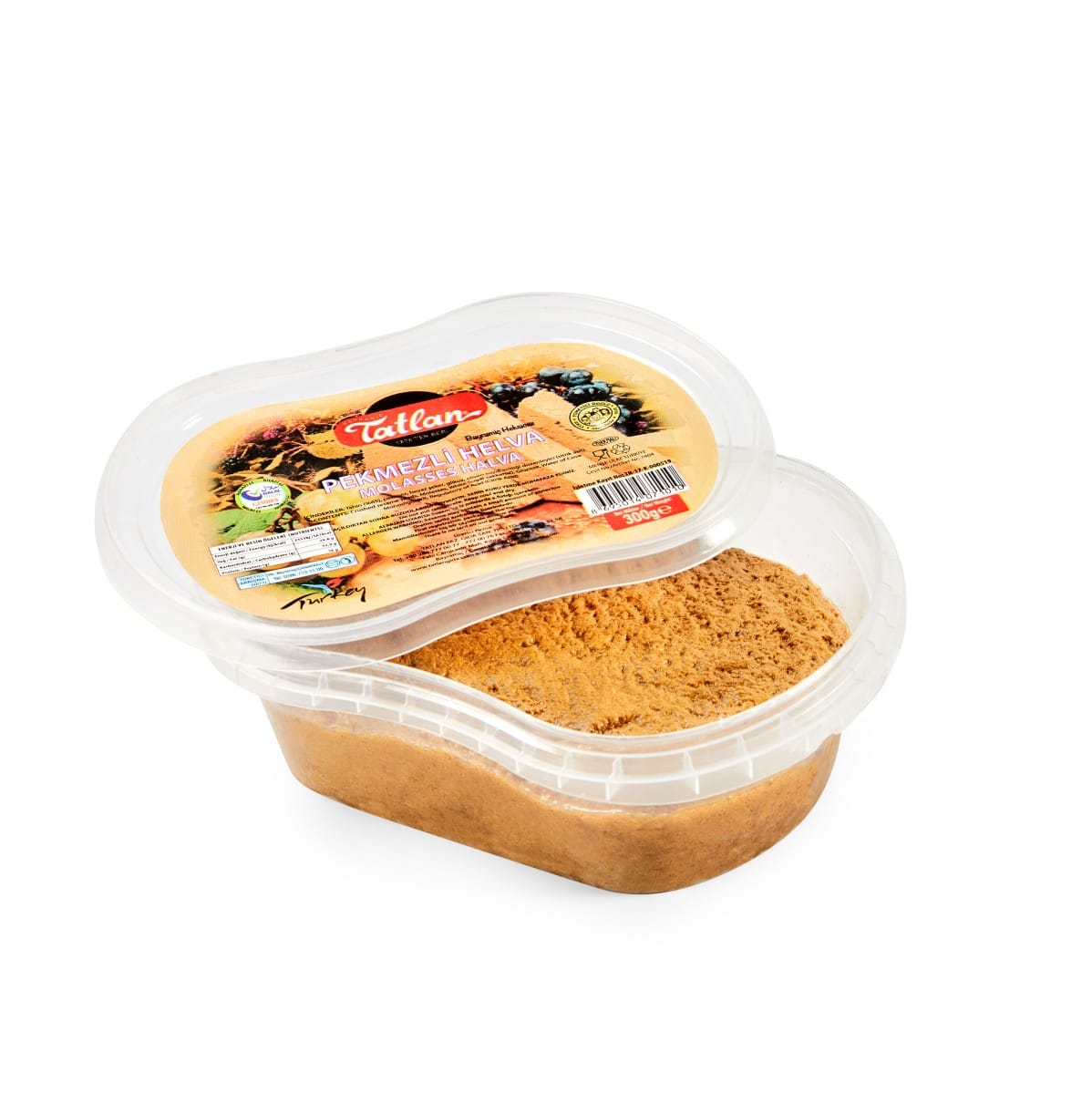 Kostka Chałwa Sezamowa z Melasą Winogronową 300g TATLAN Halvastore